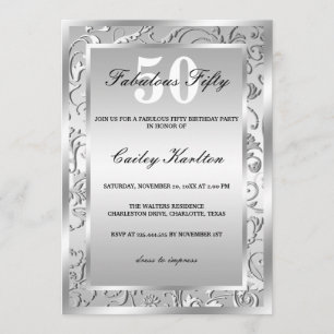 Invitación Patrón Ornato Fabuloso 50