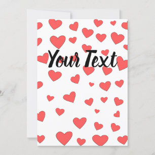 Invitación Patrón rojo de calor con texto Personalizado