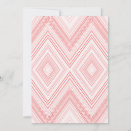 Invitación Patrón simétrico con moti rojo y rosa