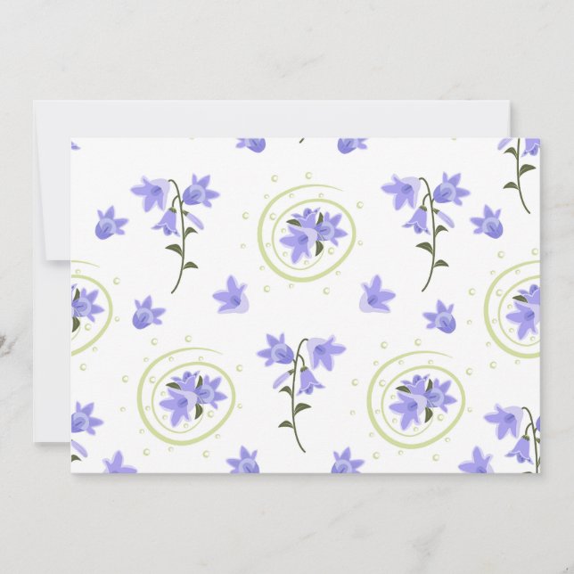 Invitación Patrón sin soldadura de Bellflower (Anverso)