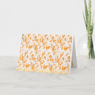 Invitación Patrón textil con un vibrante naranja y dorado