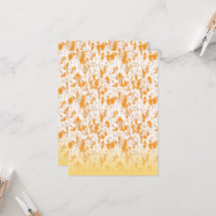 Invitación Patrón textil con un vibrante naranja y dorado