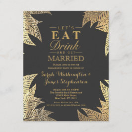 Invitación Patrón trendy elegante de imitación de oro dibujad