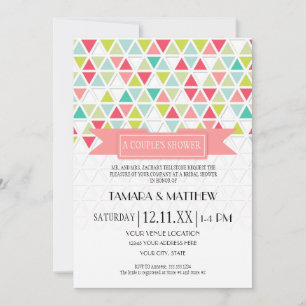Invitación Patrón Triangular de Moda Estilo Geométrico Triang