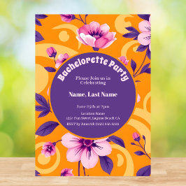 Invitación Patrón vibrante de la flor de verano - Vestido de