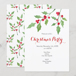 Invitación Patrón y estribillos de agujeros de acuarela