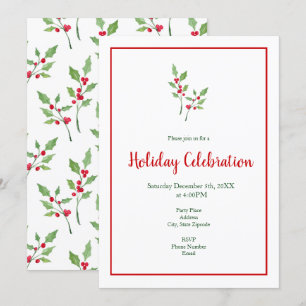 Invitación Patrón y estribillos de agujeros de acuarela