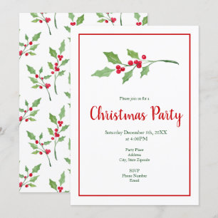 Invitación Patrón y estribillos de agujeros de acuarela
