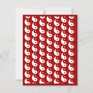 Invitación Patrón Yin Rojo y Yang navidades
