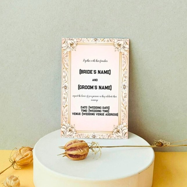 Invitación Patrones florales personalizados Hermoso Boda (Subido por el creador)