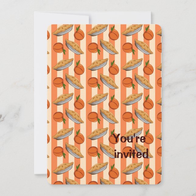 Invitación Patten del melocotón y de la empanada (Anverso)