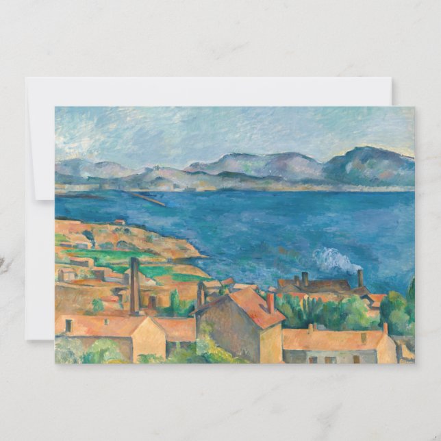 Invitación Paul Cezanne - Bahía de Marsella, vista desde Esta (Anverso)
