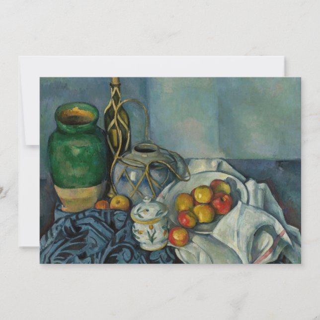 Invitación Paul Cezanne - Bodegón con manzanas (Anverso)