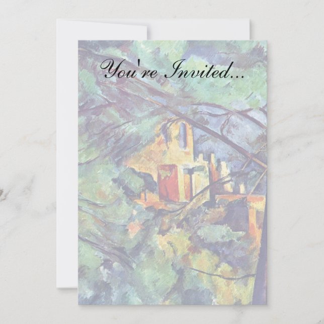 Invitación Paul Cézanne - Chateau Noir El Castillo Negro (Anverso)