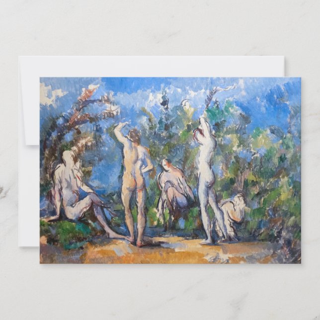 Invitación Paul Cezanne - Cinco Bathers (Anverso)