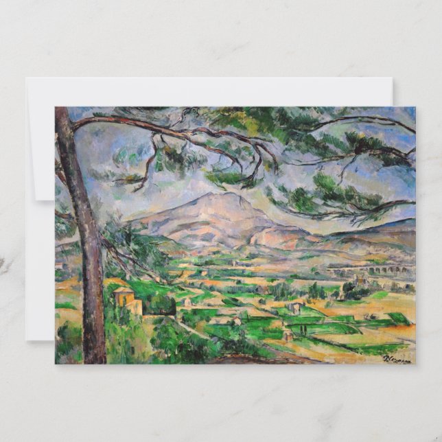 Invitación Paul Cezanne - Mont Sainte-Victoire y Pino Grande (Anverso)