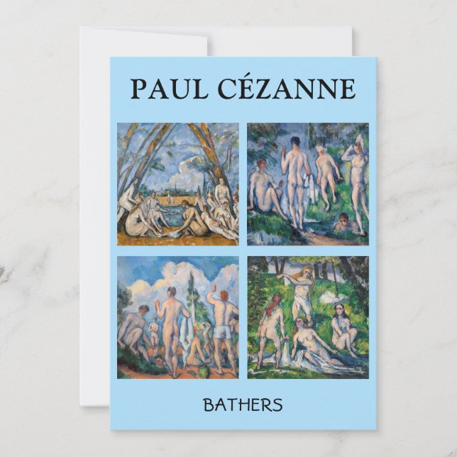 Invitación Paul Cezanne - Selección de Maestras del Bathers (Anverso)