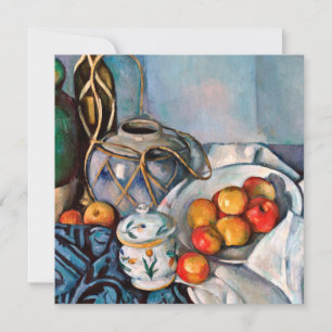 Invitación Paul Cezanne - Todavía la vida con manzanas