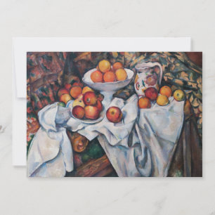 Invitación Paul Cezanne - Todavía vida, manzanas y Naranjas