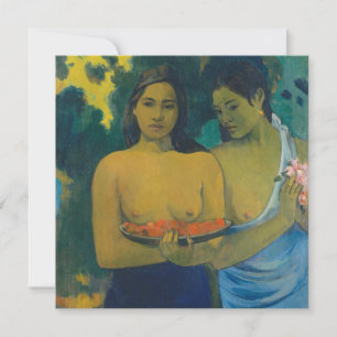 Invitación Paul Gauguin - Dos mujeres tahitianas