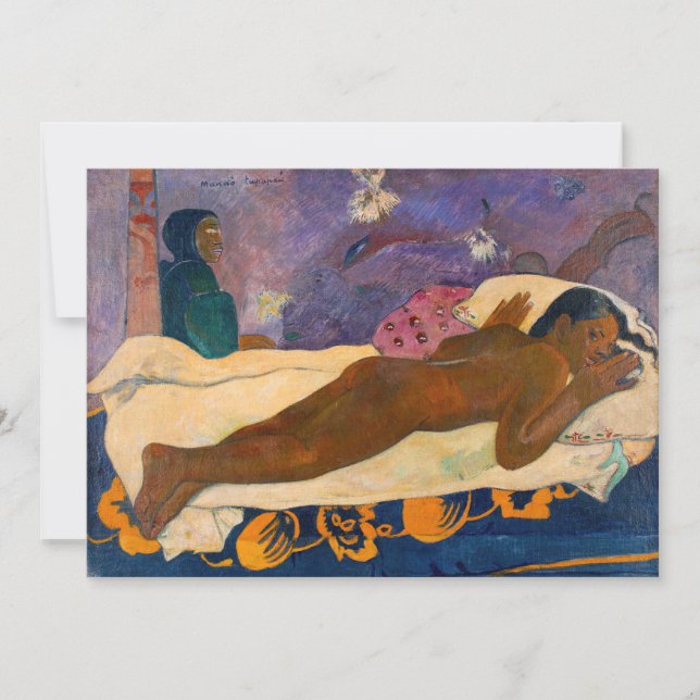 Invitación Paul Gauguin - Espíritu de los muertos mirando (Anverso)