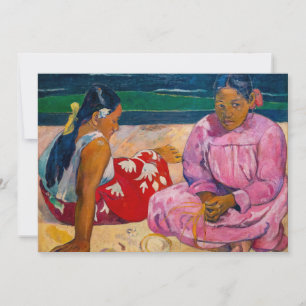 Invitación Paul Gauguin - Mujeres Tahitianas en la Playa