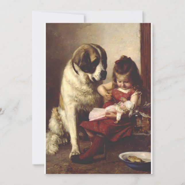 Invitación Paul Hermann Wagner: Mejores Amigos Arte Victorian (Anverso)
