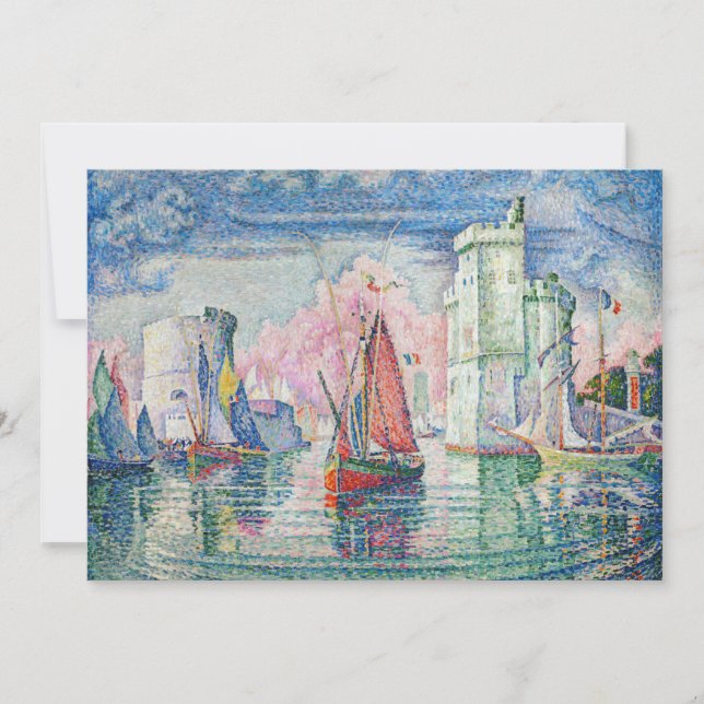 Invitación Paul Signac - Entrada al puerto de La Rochelle (Anverso)
