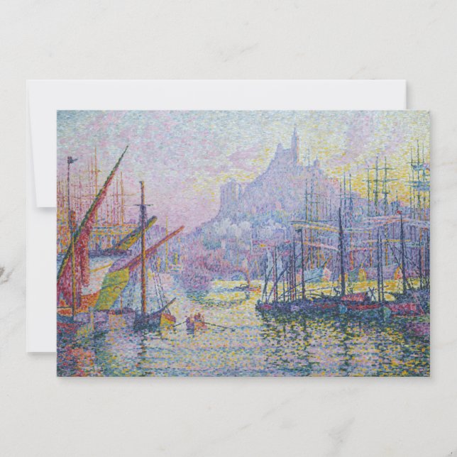 Invitación Paul Signac - Notre-Dame-de-la-Garde, Marsella (Anverso)