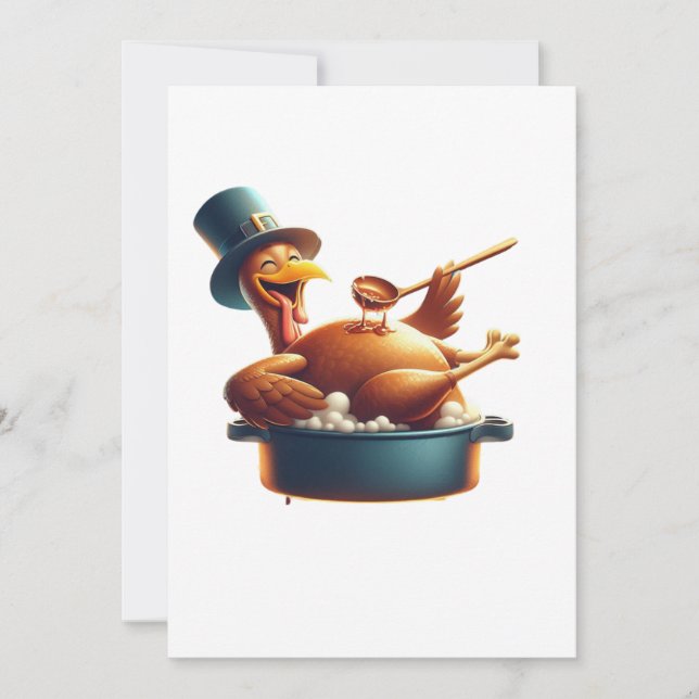 Invitación Pavo de Acción de Gracias (Anverso)