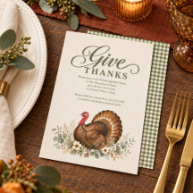 Pavo de Acción de Gracias con Verde al Acuarela