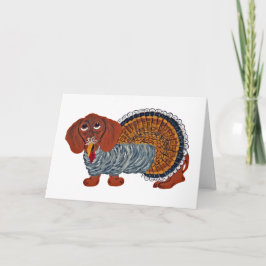 Invitación Pavo de Acción de Gracias Dachshund