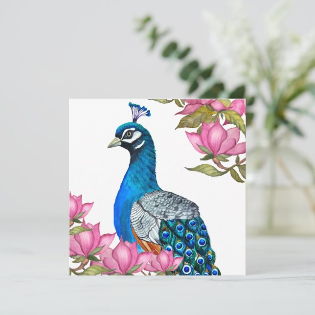 Invitación Pavo de agua (Anverso de pie)