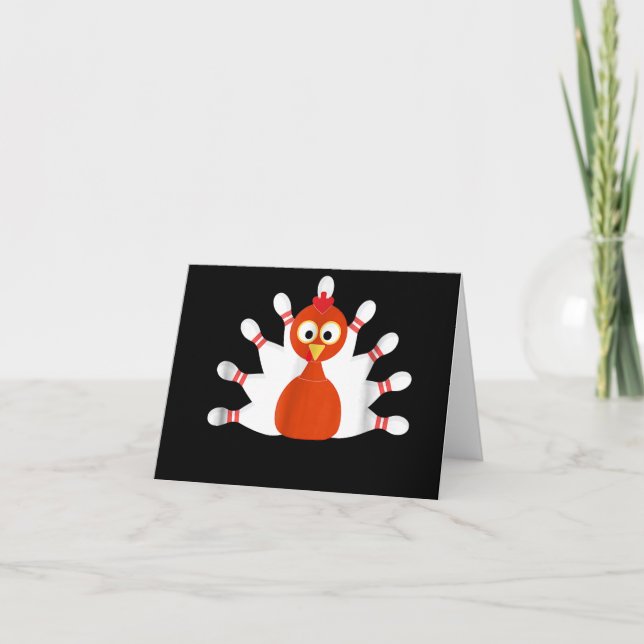 Invitación pavo deportivo y bolos  -  día de acción de gracia (Anverso)