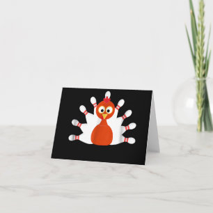 Invitación pavo deportivo y bolos - Día de Acción de Gracias