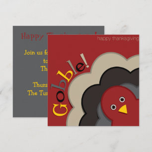 Invitación Pavo oculto de Acción de Gracias