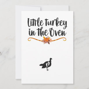 Invitación Pavo Pequeño En el Horno Lindo Embarazo Nuevo bebé