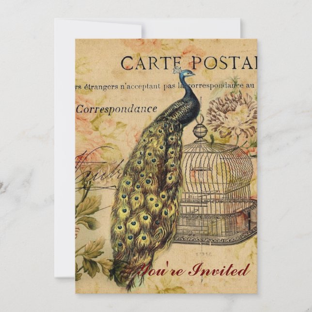 Invitación pavo real de Francia (Anverso)
