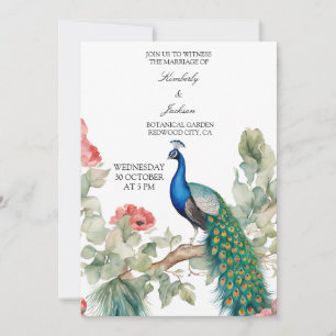 Invitación Pavo Real Elegante
