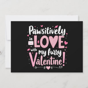 Invitación Pawsitivamente Enamorada De Mi Valentine Furry