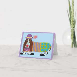 Invitación Payaso Basset Hound