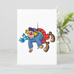 Invitación Payaso Cómico Colgado Boca Abajo