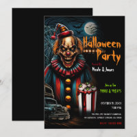 Payaso de Carnaval Espeluznante Fiesta de Hallowee