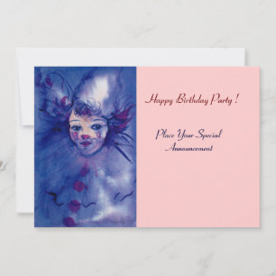 INVITACIÓN PAYASO DE PURPURA