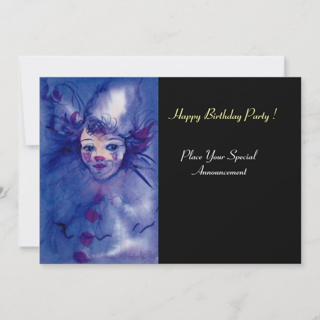 INVITACIÓN PAYASO DE PURPURA (Anverso)