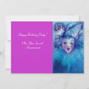 INVITACIÓN PAYASO EN AZUL