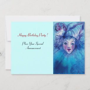 INVITACIÓN PAYASO EN AZUL
