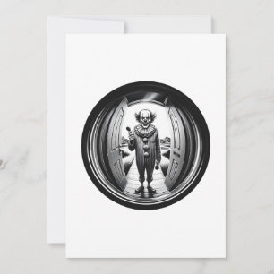 Invitación Payaso Siniestro en Tu Puerta   Fisheye