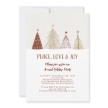 Paz Amor Alegría Fiesta de Vacaciones Elegante Fes