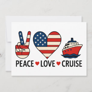 Invitación Paz Amor Crucero Vacaciones USA Vibraciones
